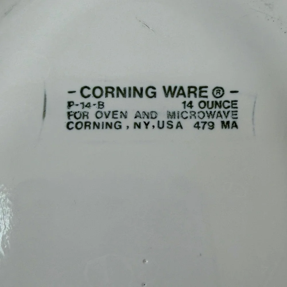 Corning Ware Baking Dish Small Oval Casserole White P-14-B No Lid 14 oz USA
